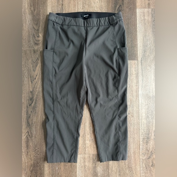 Briggs pants, women’s size large.  Dark grey, side pockets and elastic waist. - Picture 1 of 5